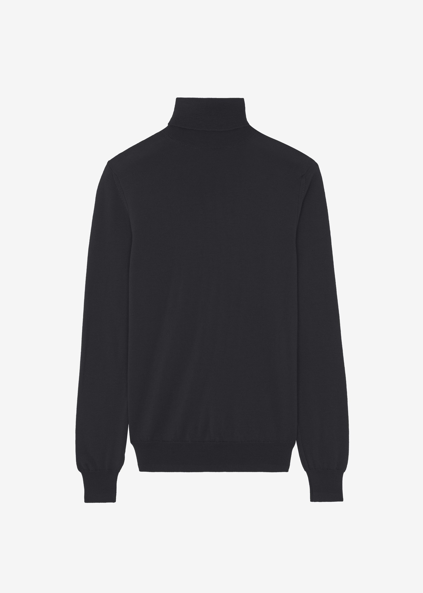 Eve Thin Turtleneck Sweater - Dark Grey Melange - Image 11
