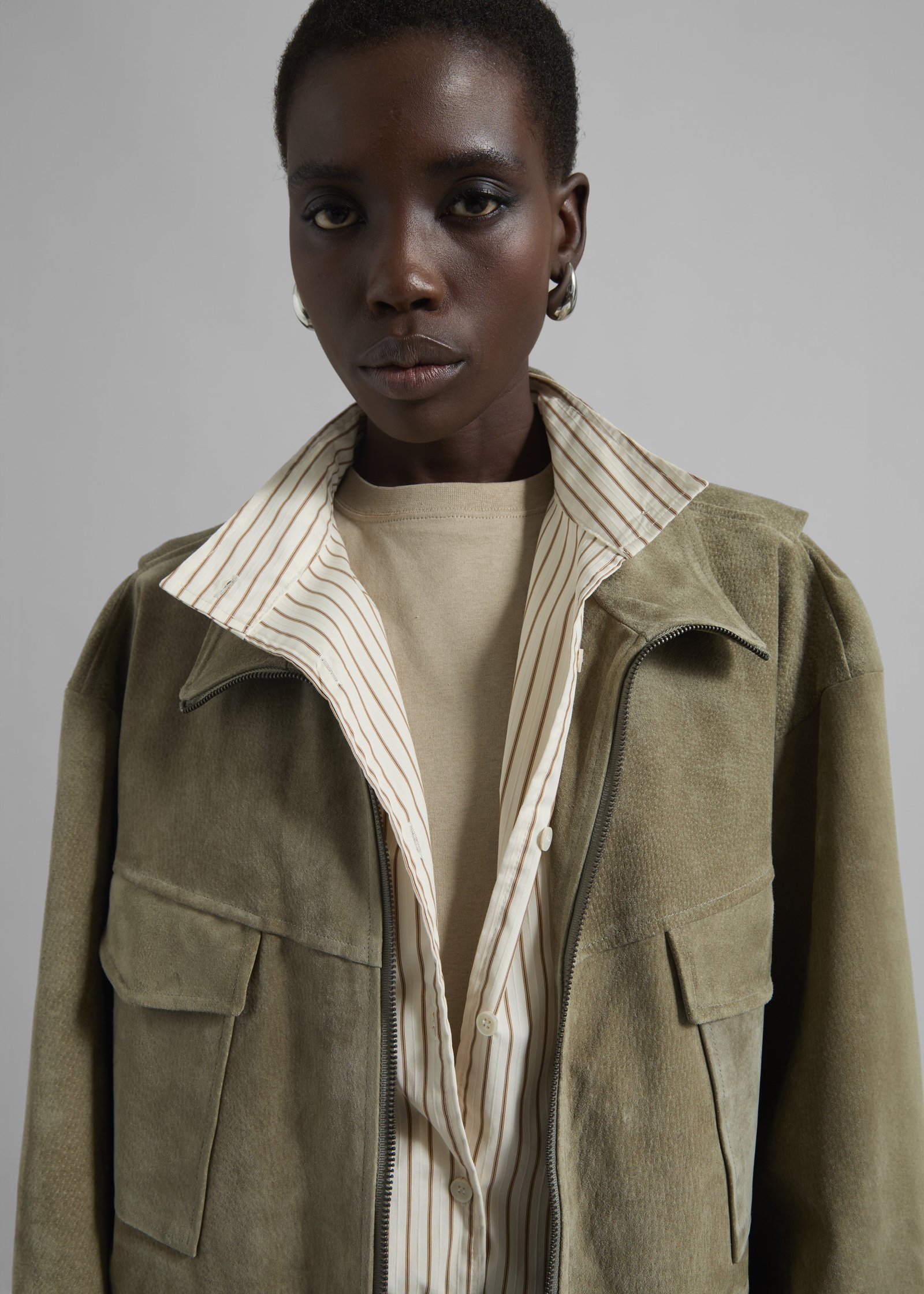 Fennor Suede Jacket - Pale Olive - Image 3