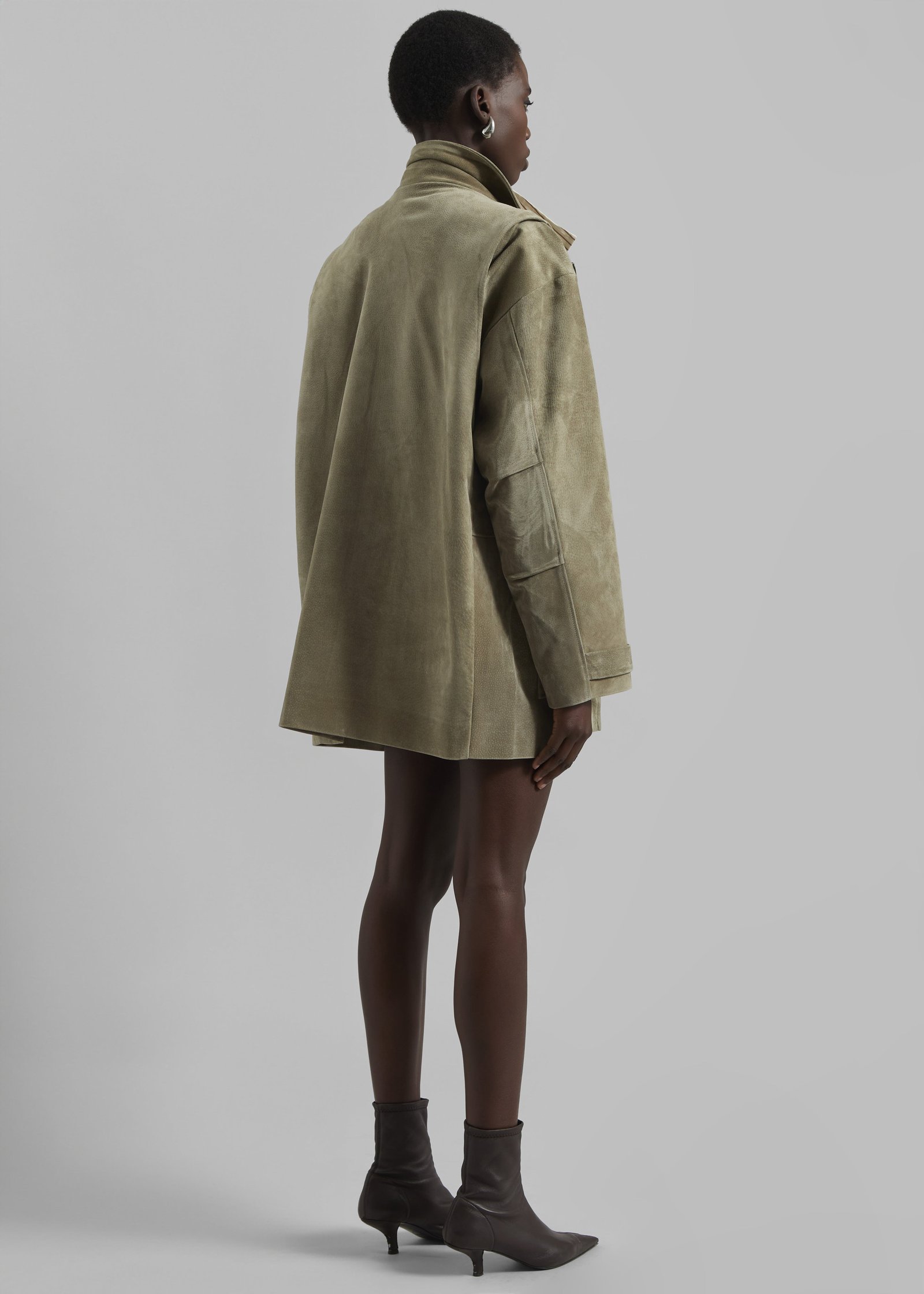 Fennor Suede Jacket - Pale Olive - Image 6