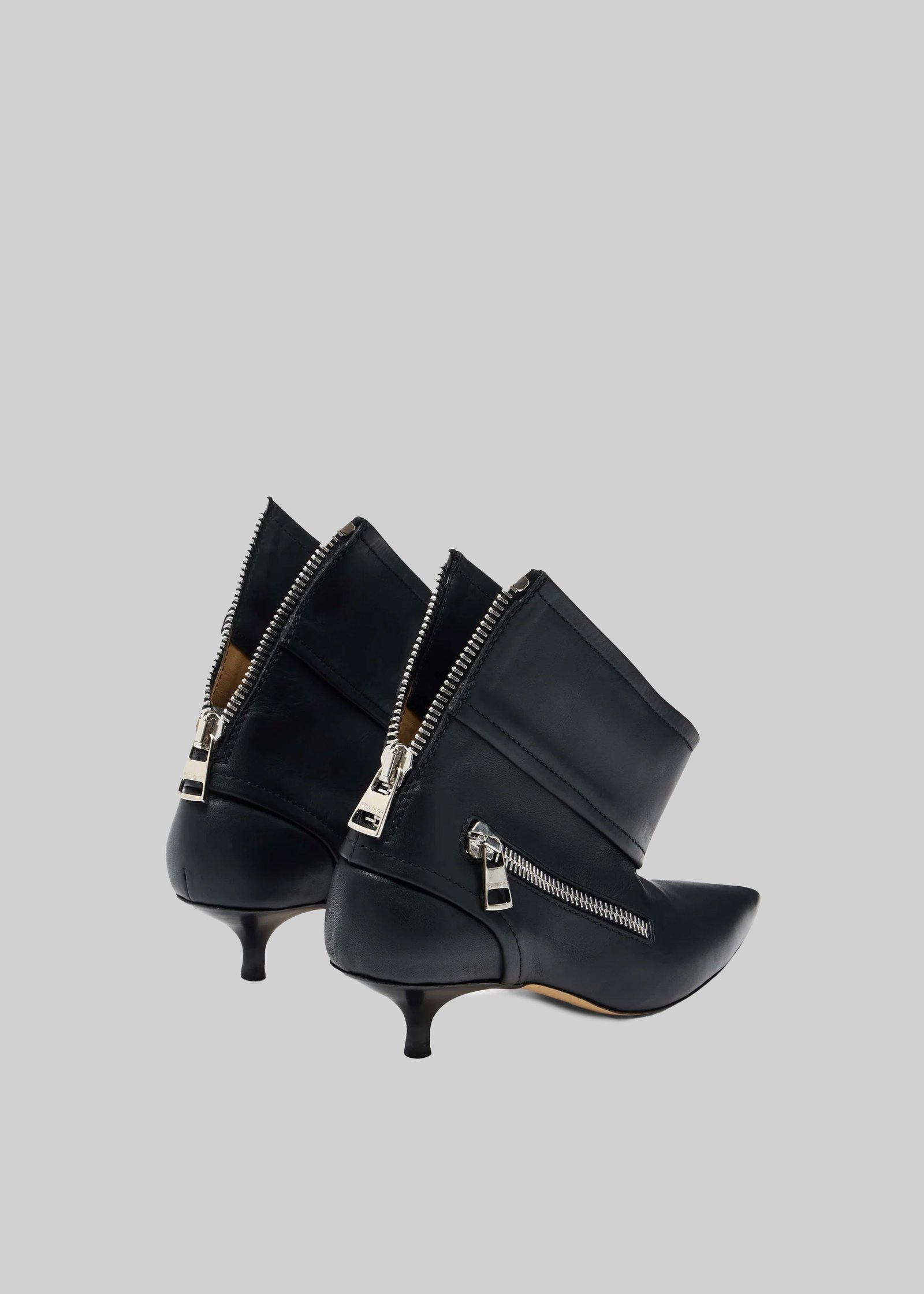 JW Anderson Kitten Heel Biker Boots - Black - Image 2