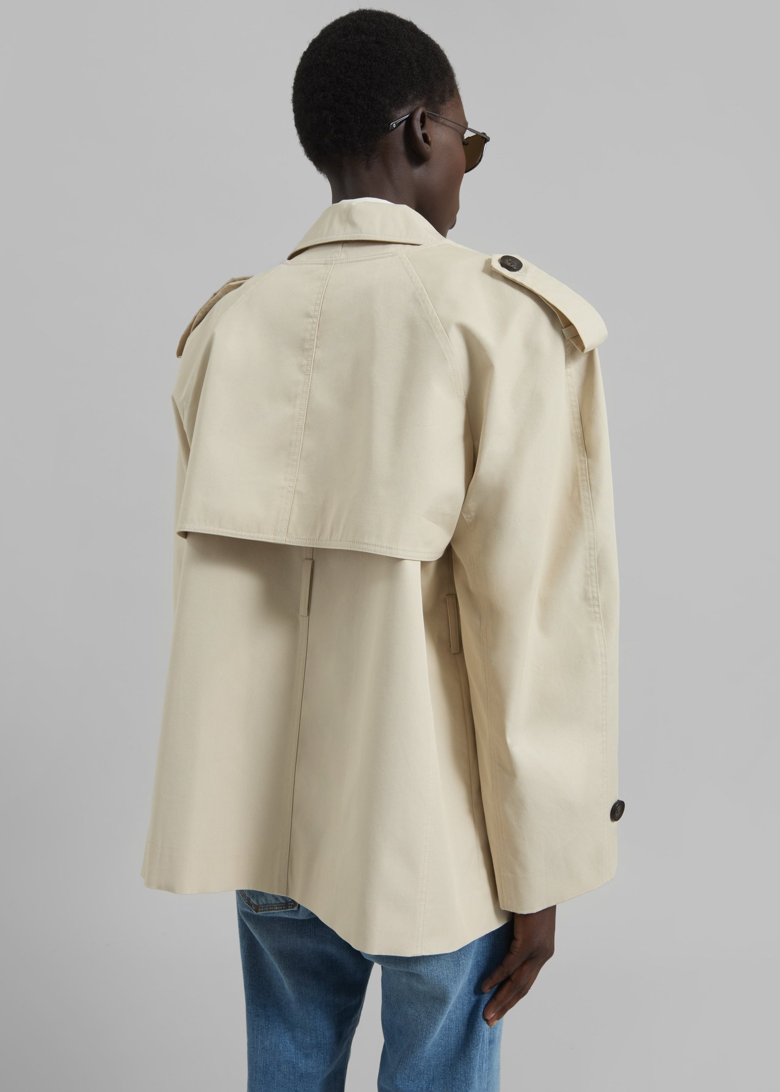 Mysen Short Convertible Trench - Ecru - Image 9