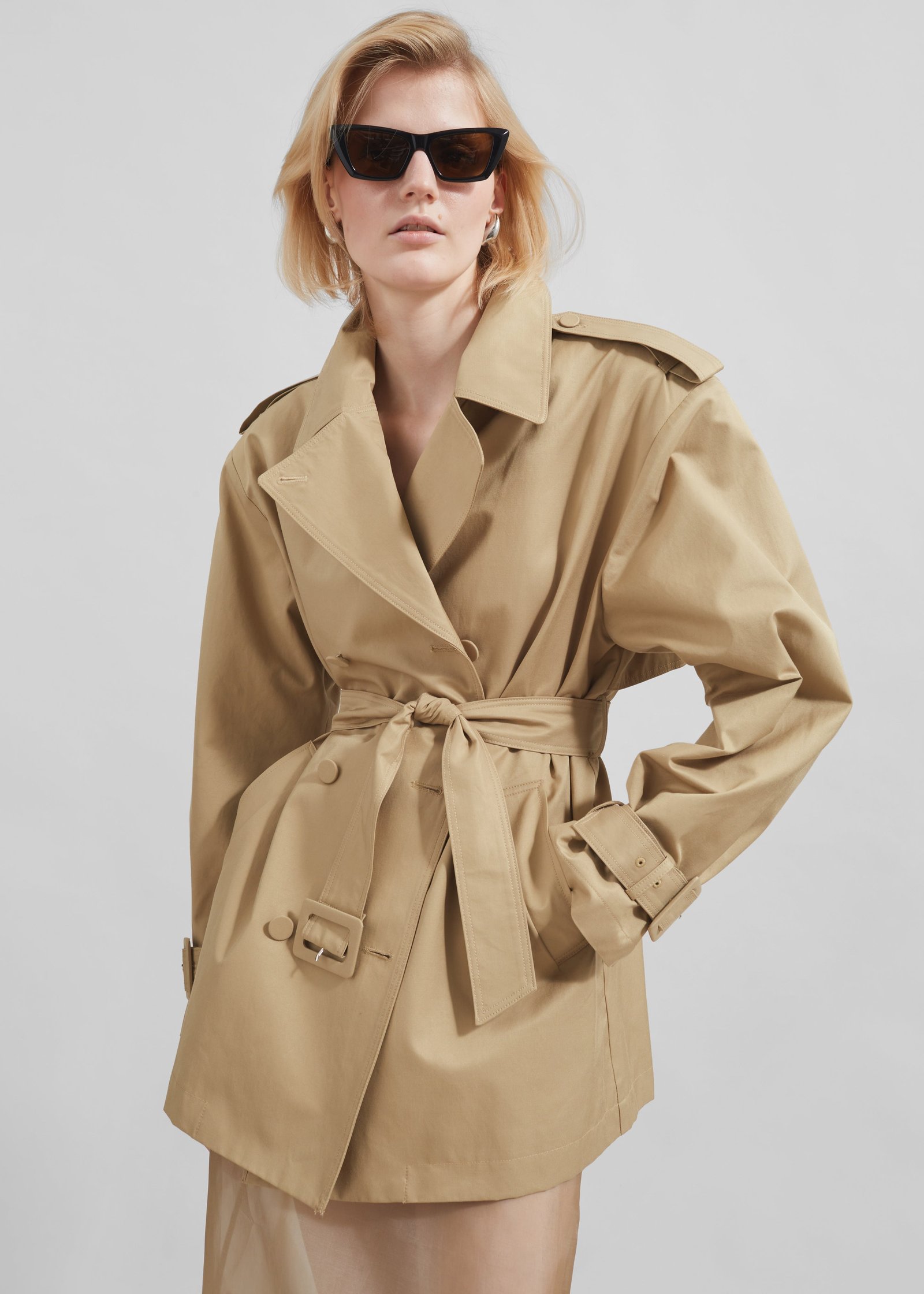 Raleigh Trench Coat - Beige - Image 9