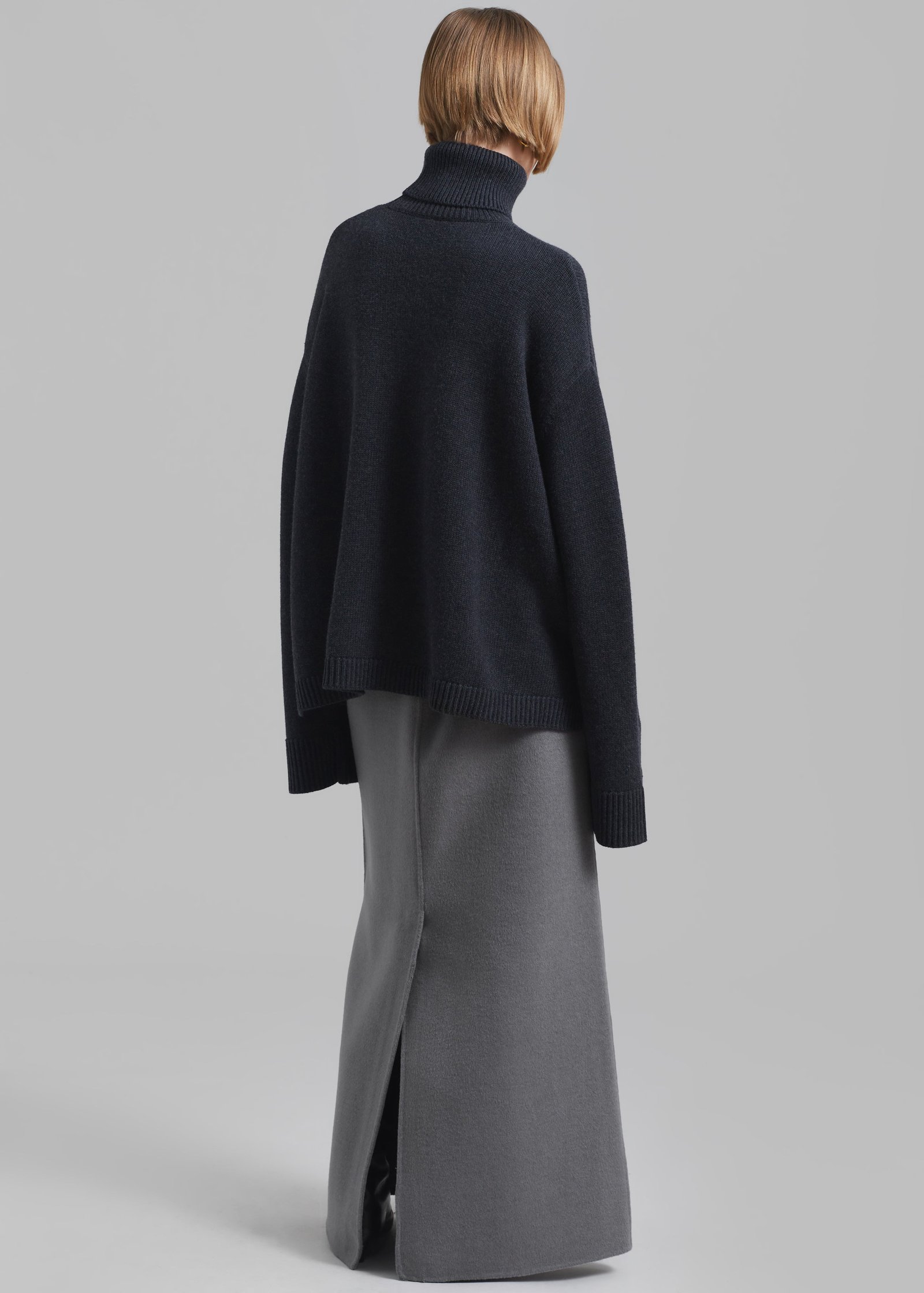 Rhea Trapeze Turtleneck - Charcoal - Image 6