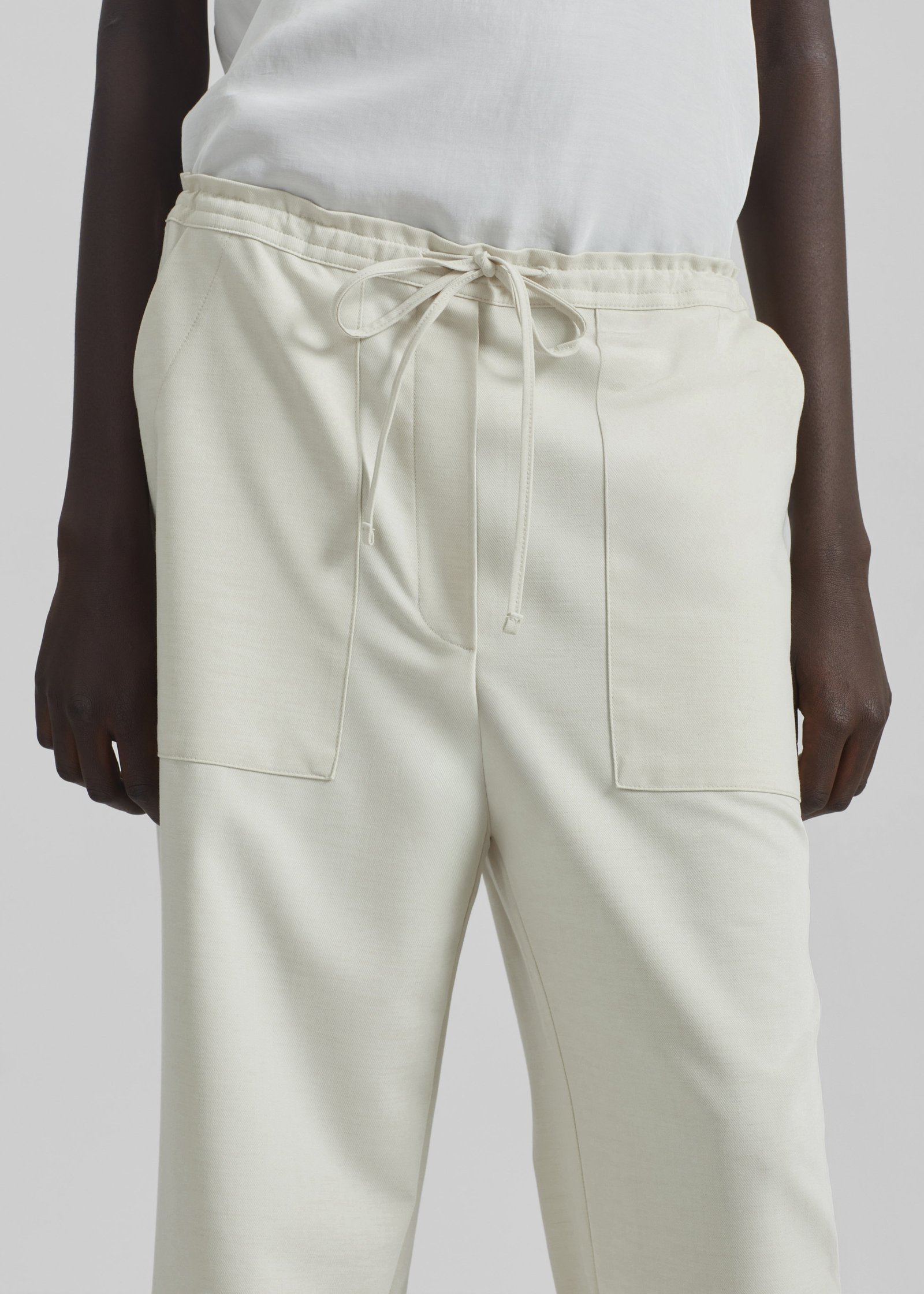 Ronne Straight Trousers - Cream - Image 3