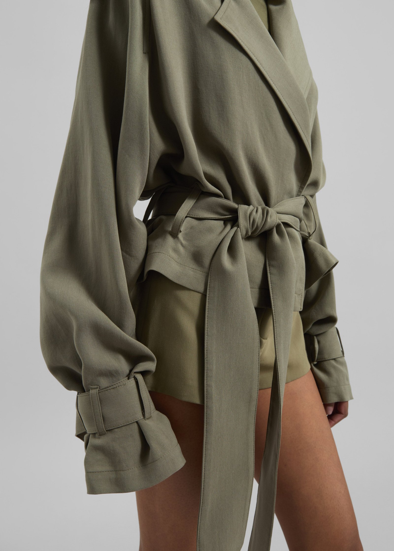 Simona Short Trench - Khaki - Image 3