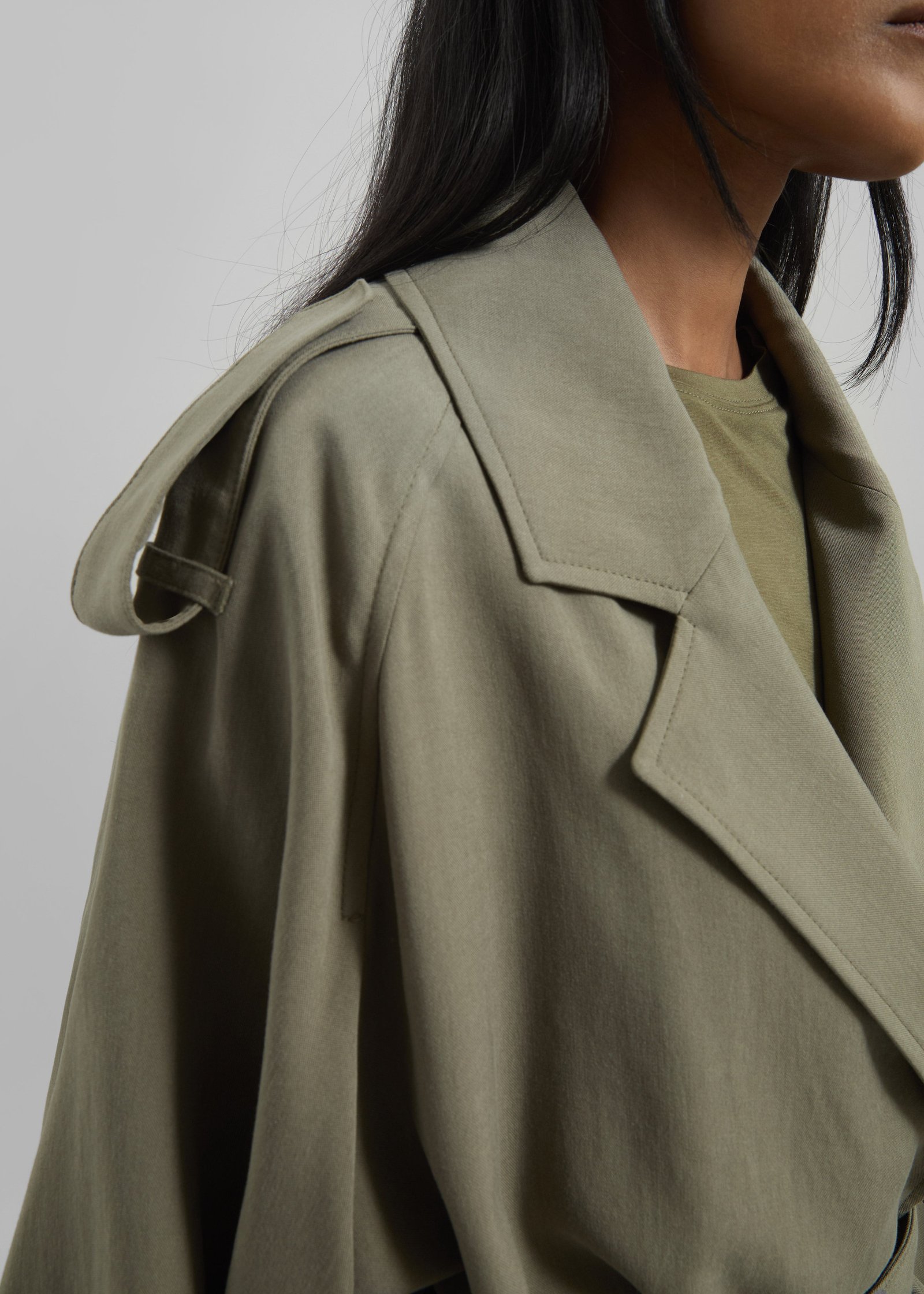 Simona Short Trench - Khaki - Image 4