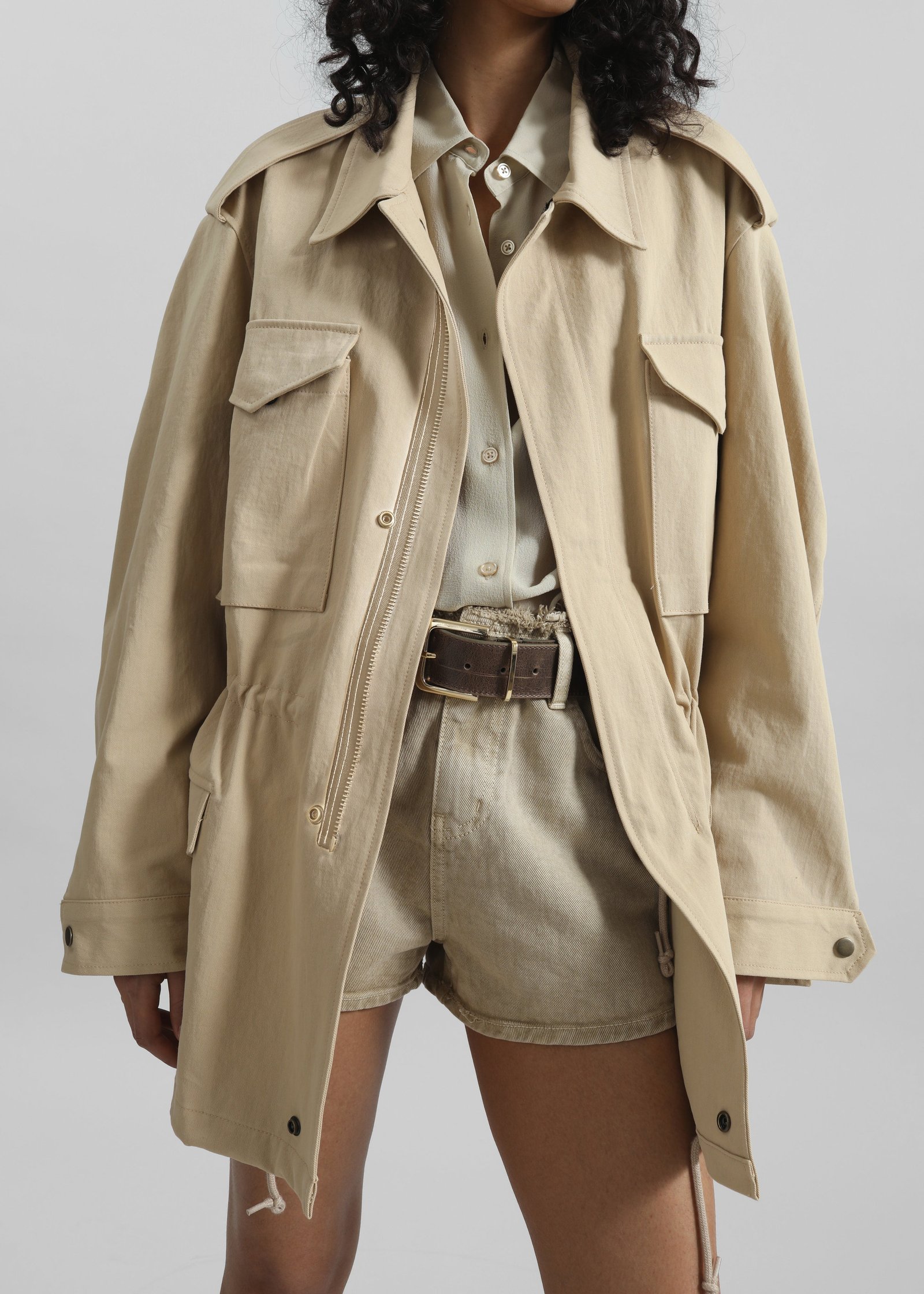 Toran Cargo Jacket - Beige - Image 5